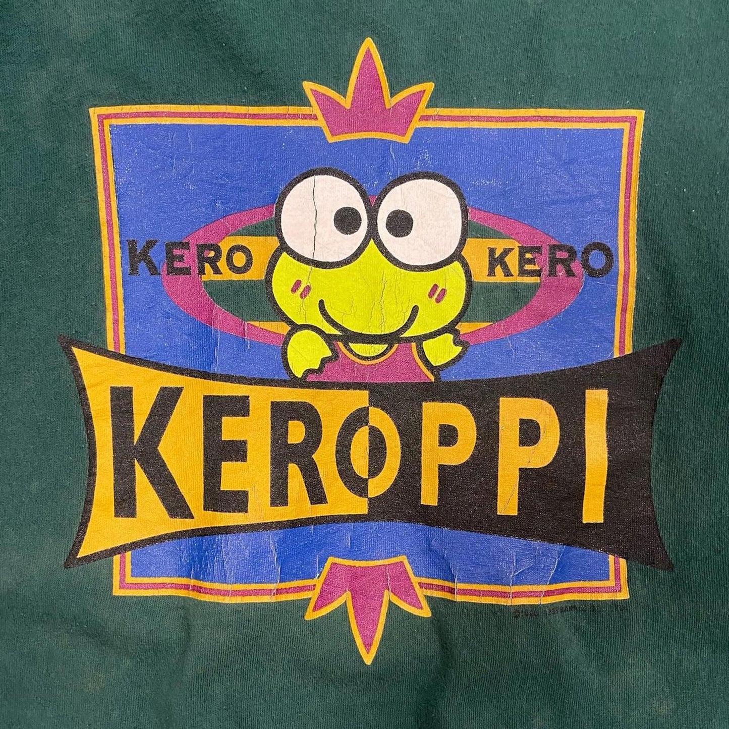 1988 Keroppi Japanese Cartoon Tee - L