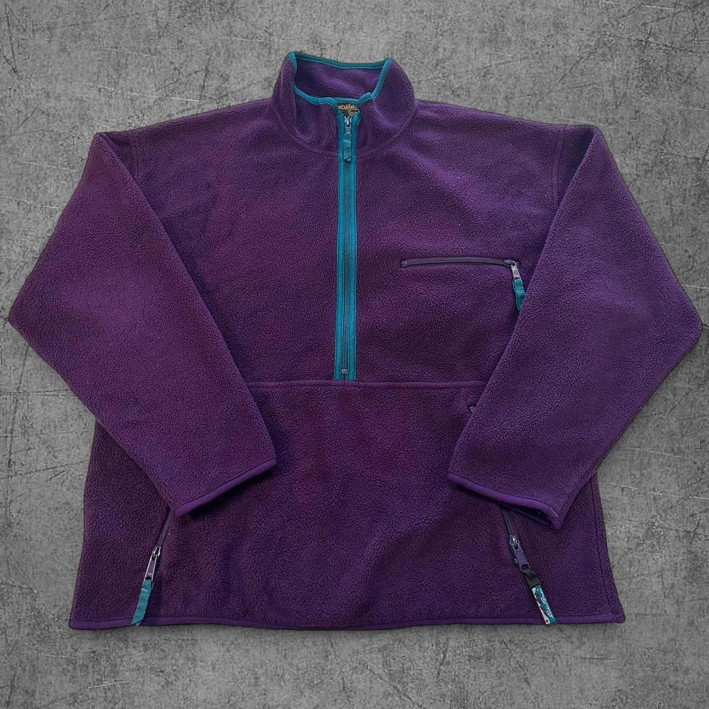 Vintage 90s Eddie Bauer Purple 1/2 Zip Fleece - M