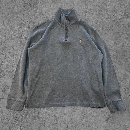 Polo Ralph Lauren Grey 1/4 Zip Knit - M
