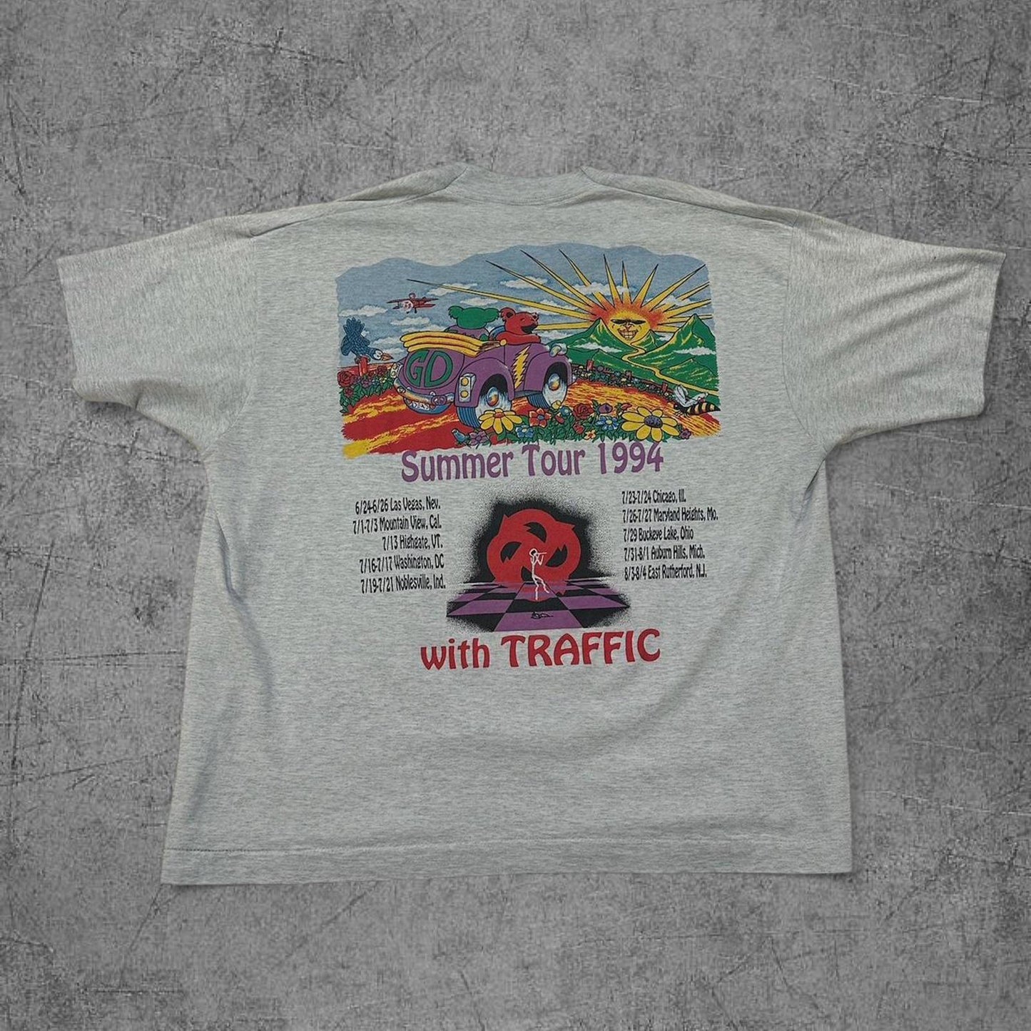 Vintage 1994 Grateful Dead Tour Tee ‘with traffic’ - XL