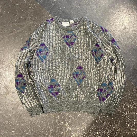 90s Sears Grey Knit - M