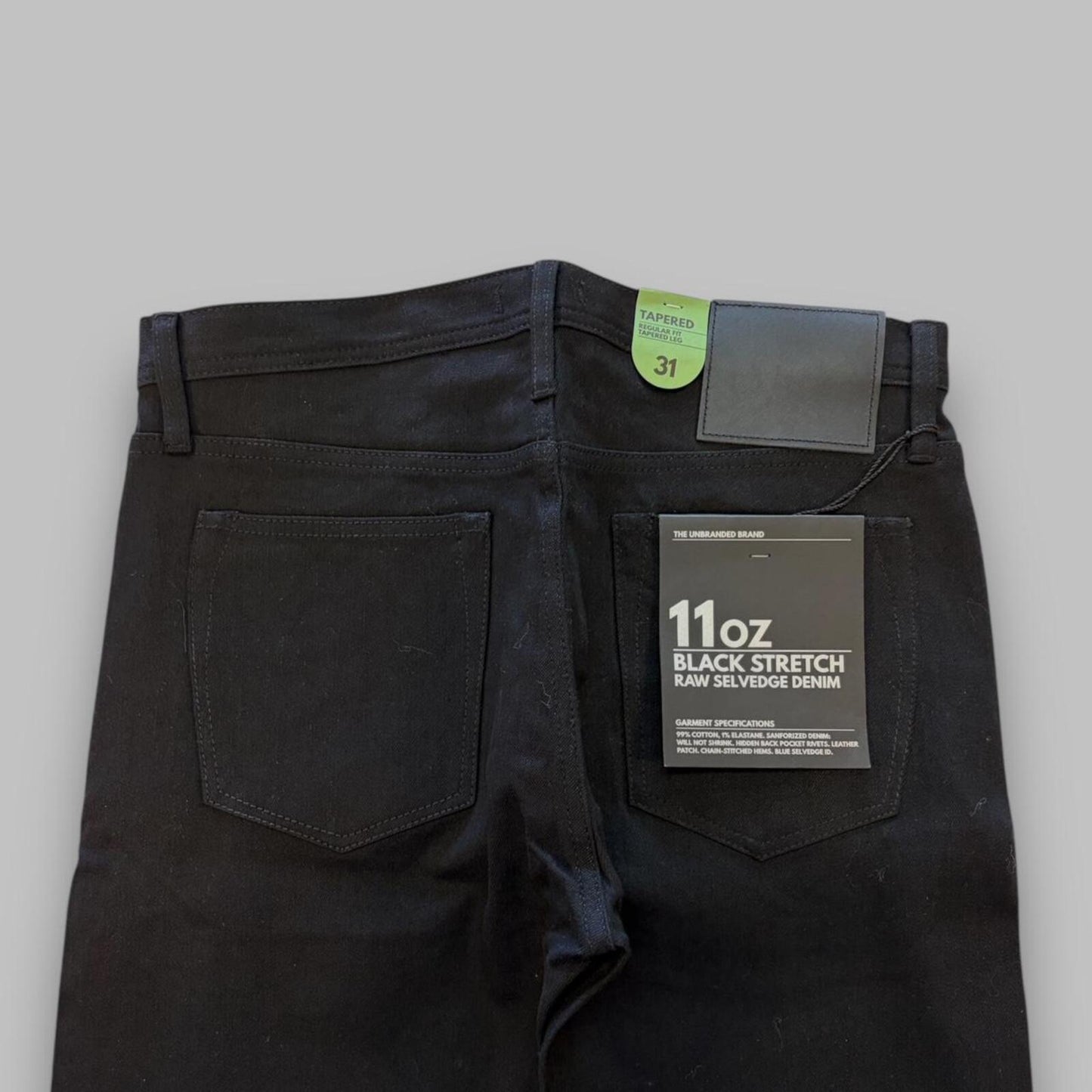DS Unbranded Bran 11oz Black Selvedge Denim - 31