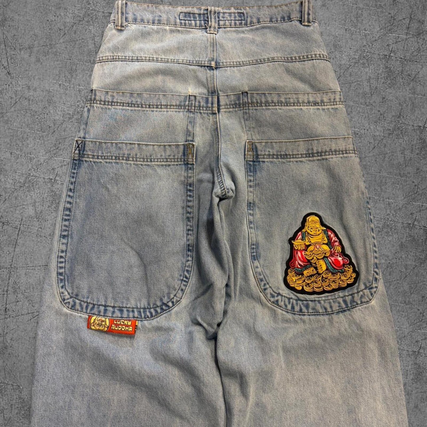 JNCO Lucky Buddha 28” Wide Leg Jeans - 30