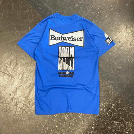 90s Penticton Blue Ironman Budweiser Tee - M