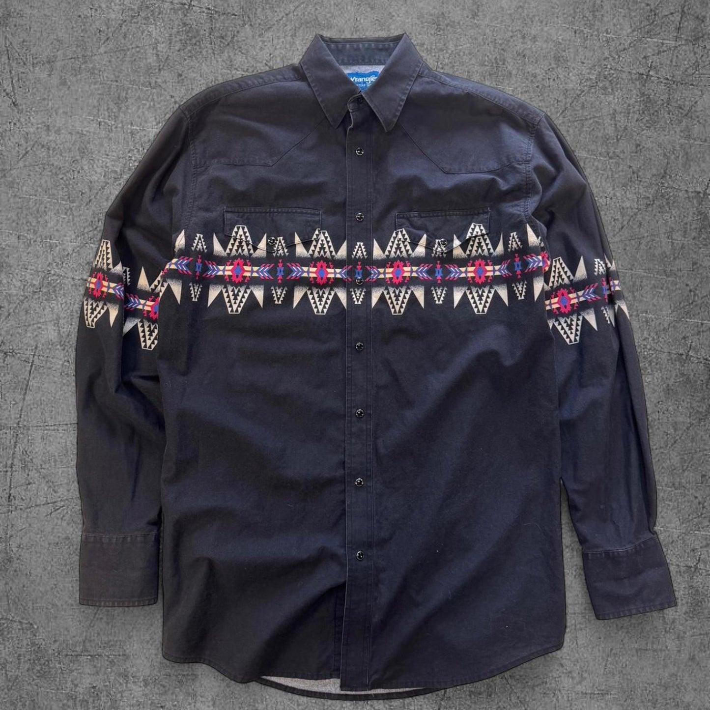Vintage Wrangler Aztec Button Up - L