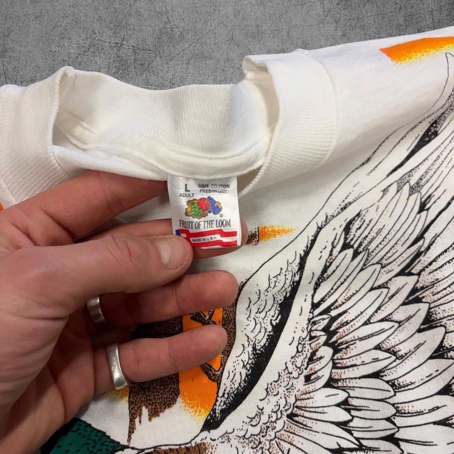 90s Fall Duck Hunting AOP Tee - L