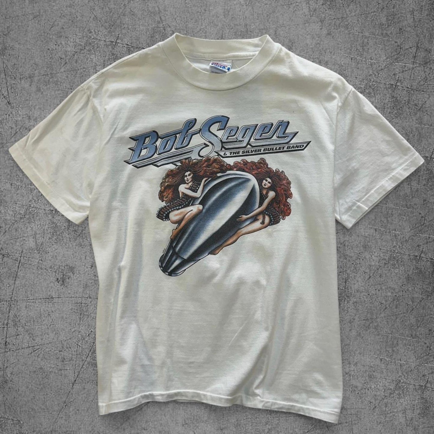 1996 White Bob Seger & The Silver Bullet Band Tour Tee - L