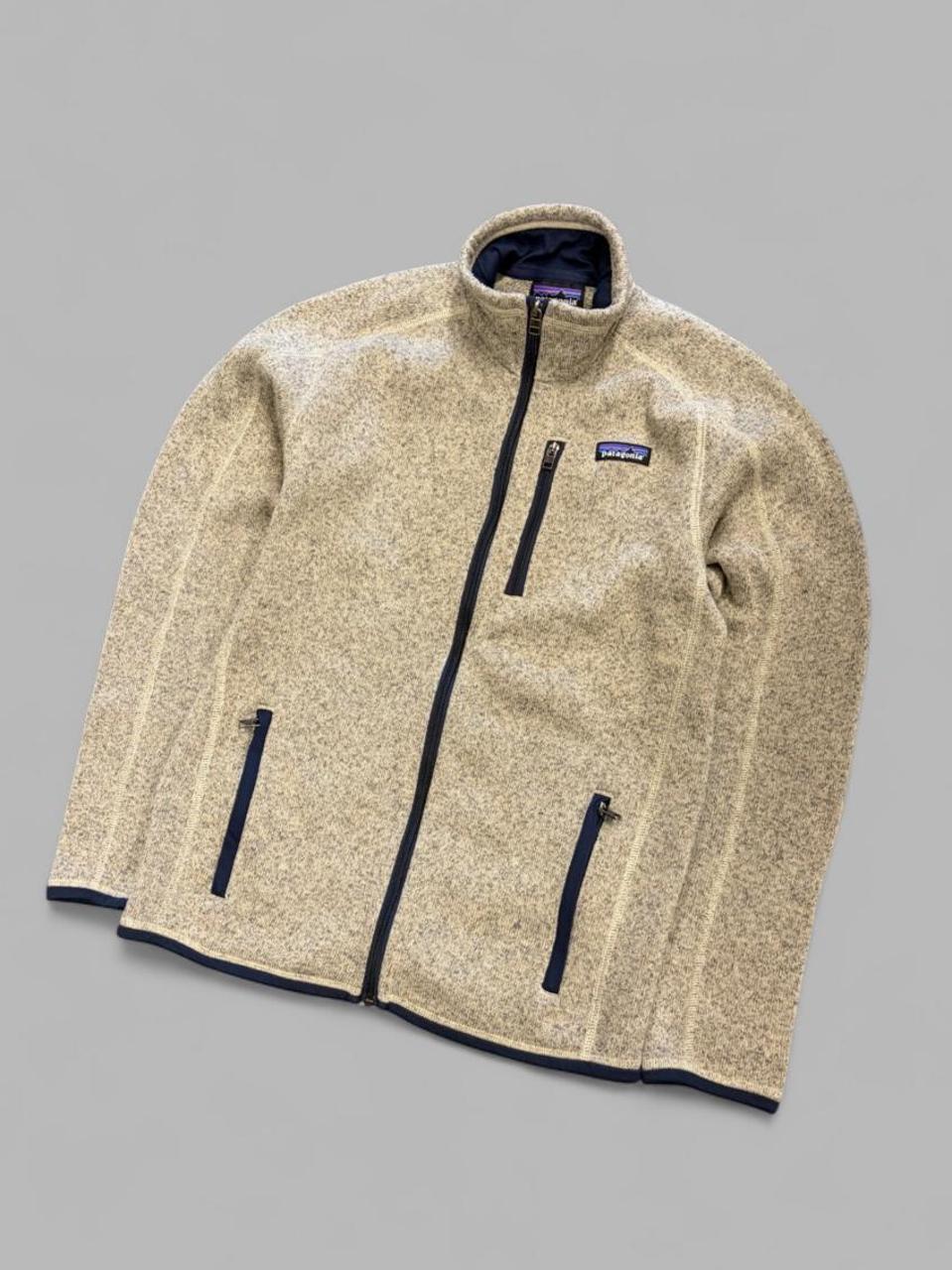 Patagonia Sand Coloured Zip Up Fleece - S