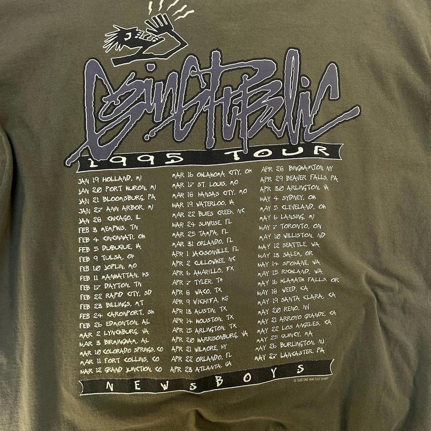 1995 News Boyz Christian Rap Tour Tee - XL