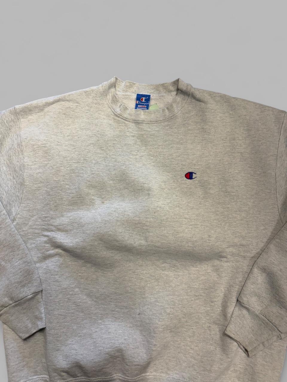 Vintage Heather Grey Champion Blank Crewneck -XL