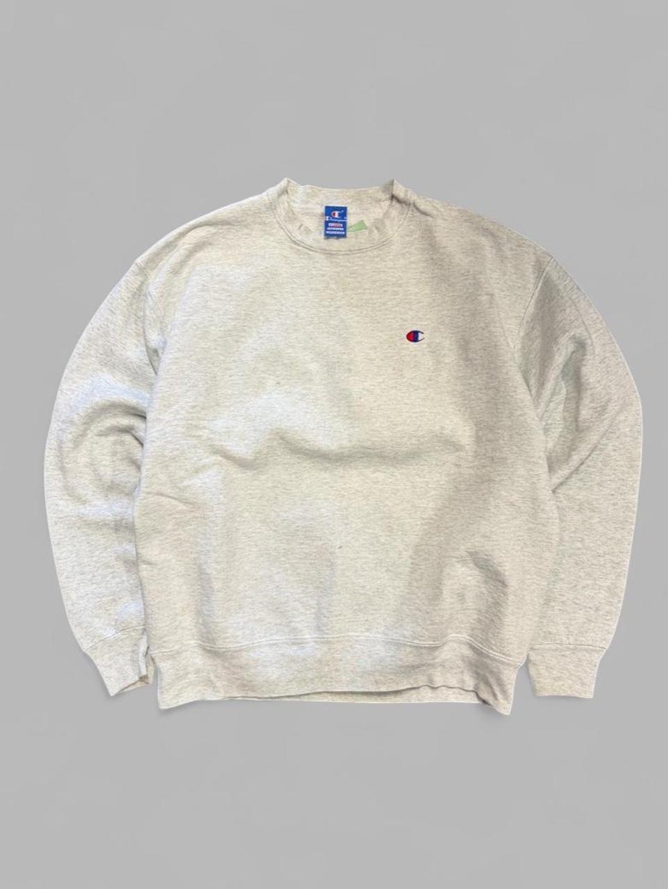 Vintage Heather Grey Champion Blank Crewneck -XL
