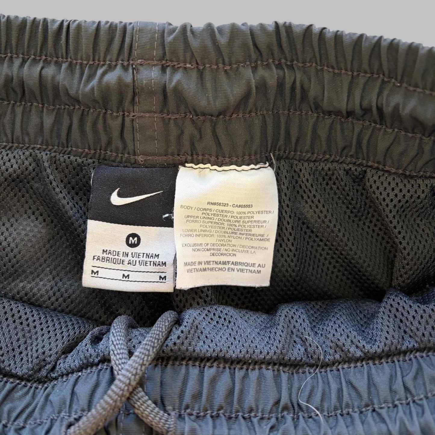Black Nike wide leg track pants - M