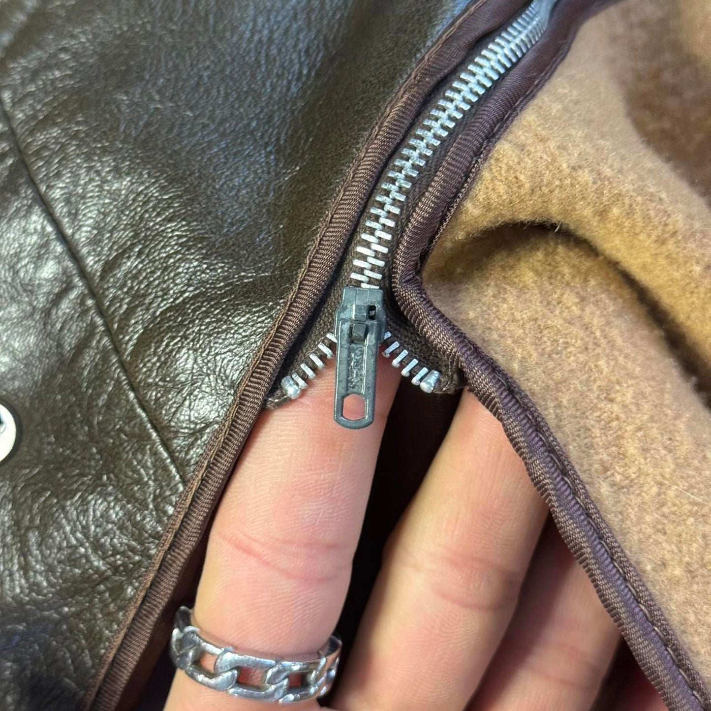 1970s Mr & Mrs Leather Brown Western Leather Jacket - L