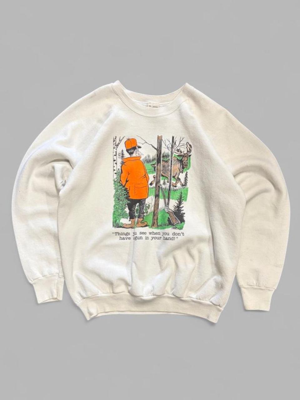 Vintage Hunting Humour Crewneck - XL
