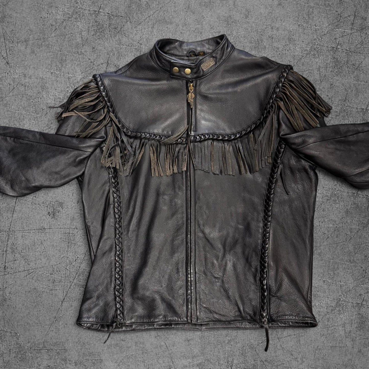 Vintage Harley Davidson Willie G Leather Biker Jacket _ L