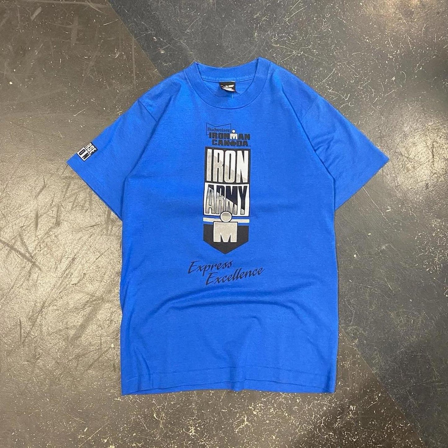 90s Penticton Blue Ironman Budweiser Tee - M