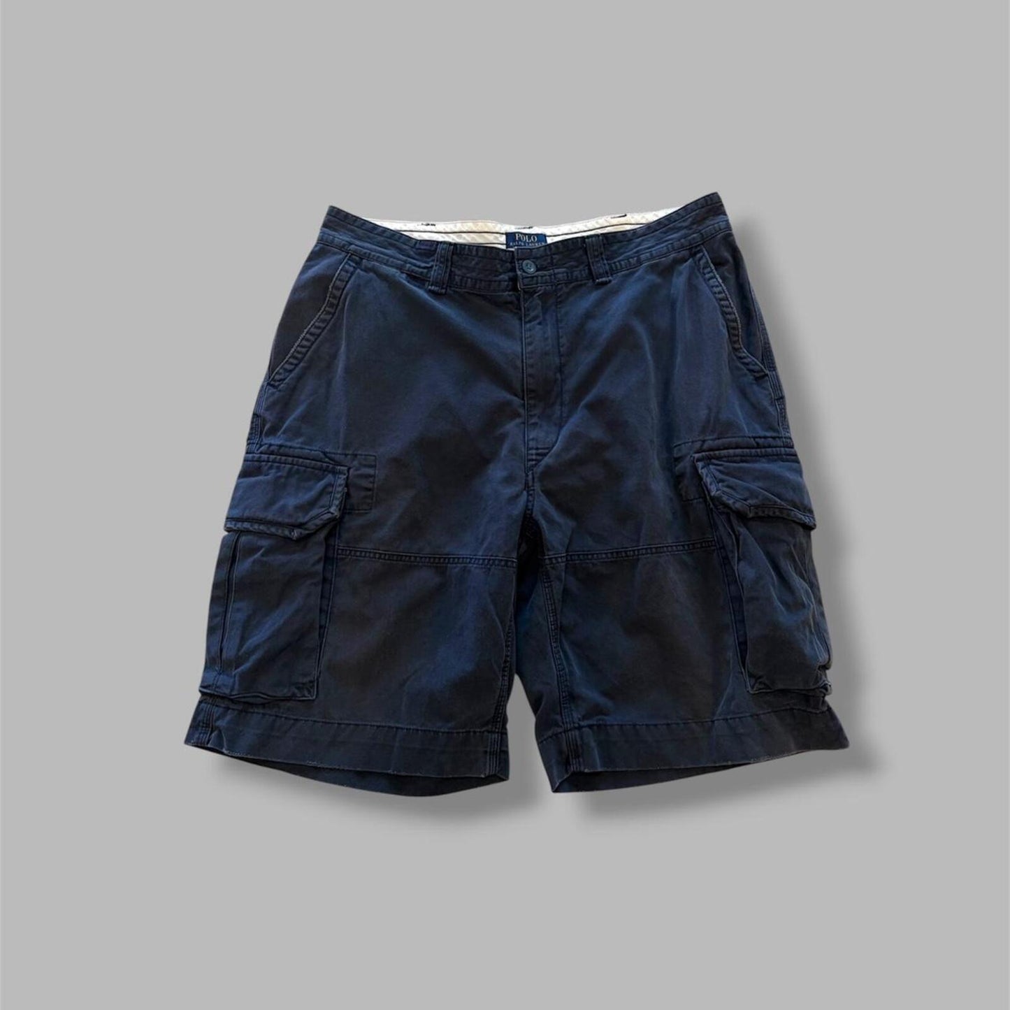 Navy Polo Ralph Lauren Cargo Shorts - 38