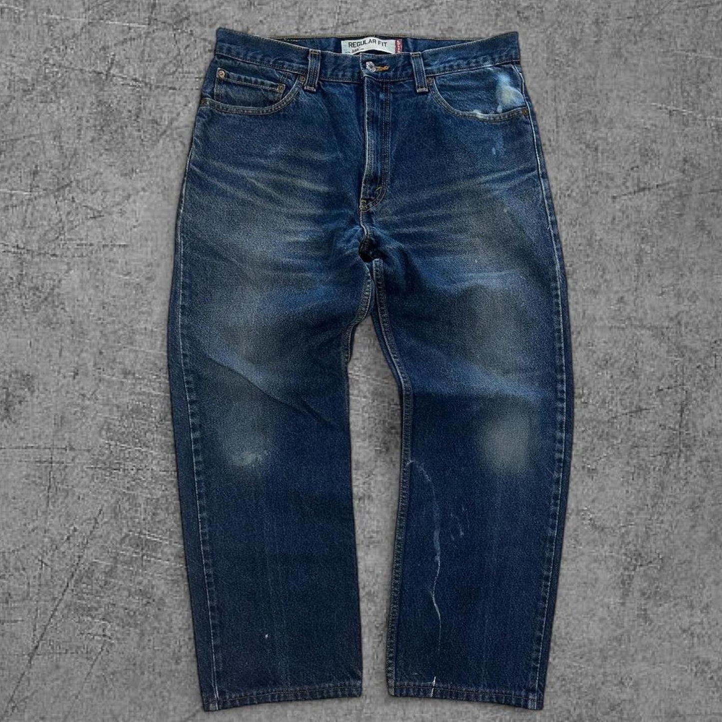 Y2K Faded Dark Wash Levi 505 Jeans - 34