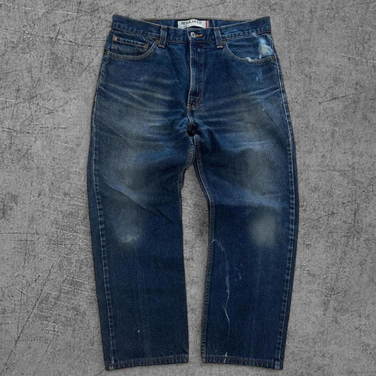 Y2K Faded Dark Wash Levi 505 Jeans - 34