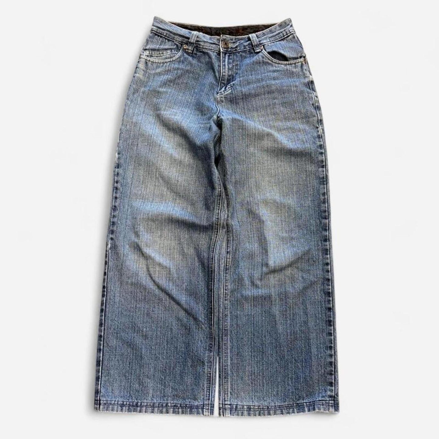 Y2K Skull Baggy Jeans - 30