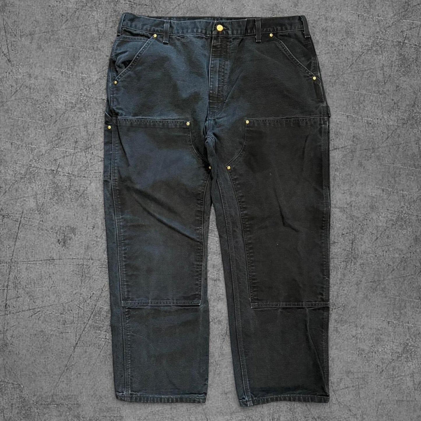 Vintage Black Carhartt Dungaree Double Knees - 40