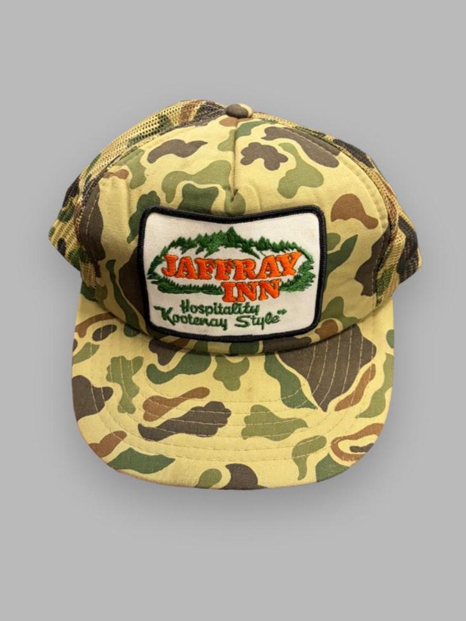Vintage 80s Jeffrey In Kootenay BC Camo Hat