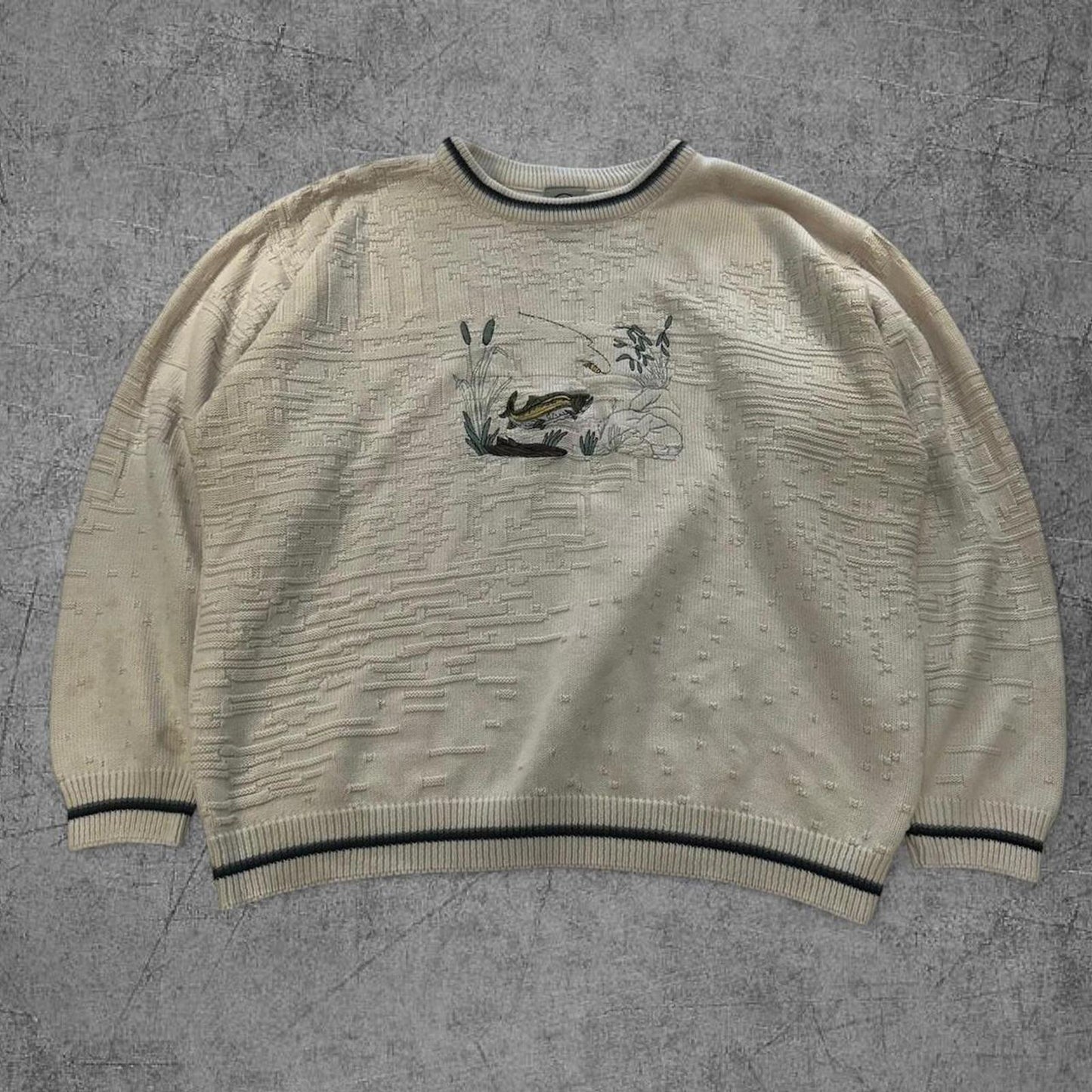 Vintage Fishing Texturized Knit - XL