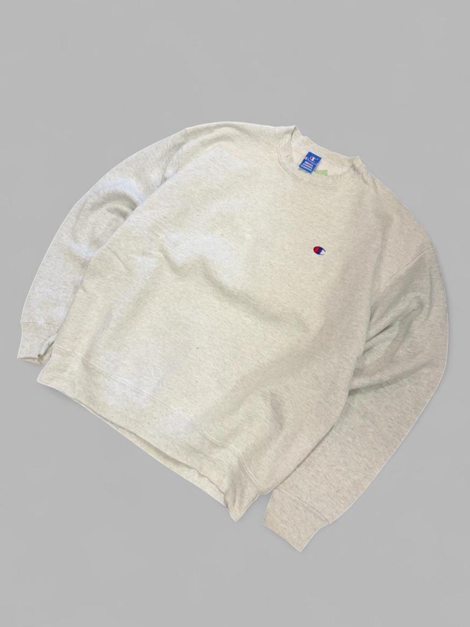 Vintage Heather Grey Champion Blank Crewneck -XL