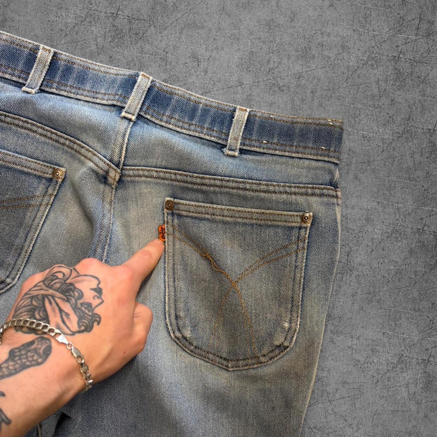 Vintage 1979 Levi 207 Orange Tab Bootcut Jeans - 33
