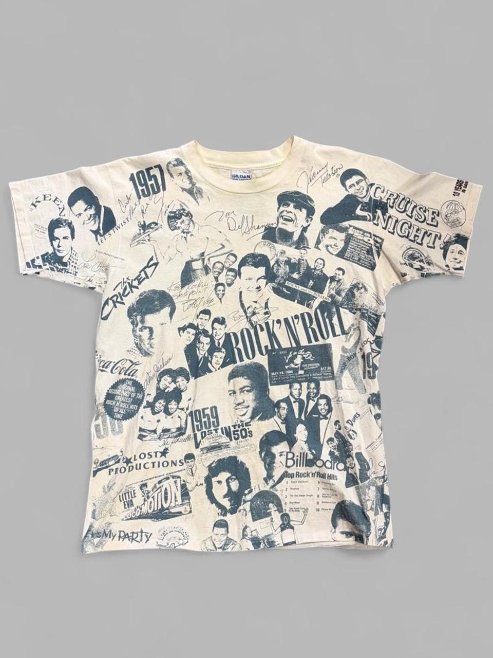 Vintage 90s Rock History AOP Tee - L