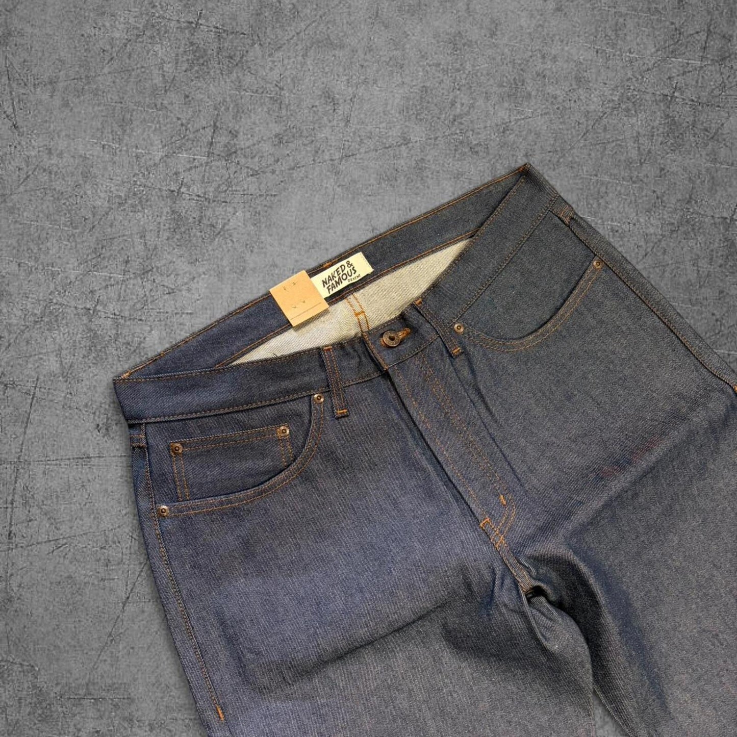 Deadstock Naked & Famous True Guy Indigo Selvedge Denim - 36