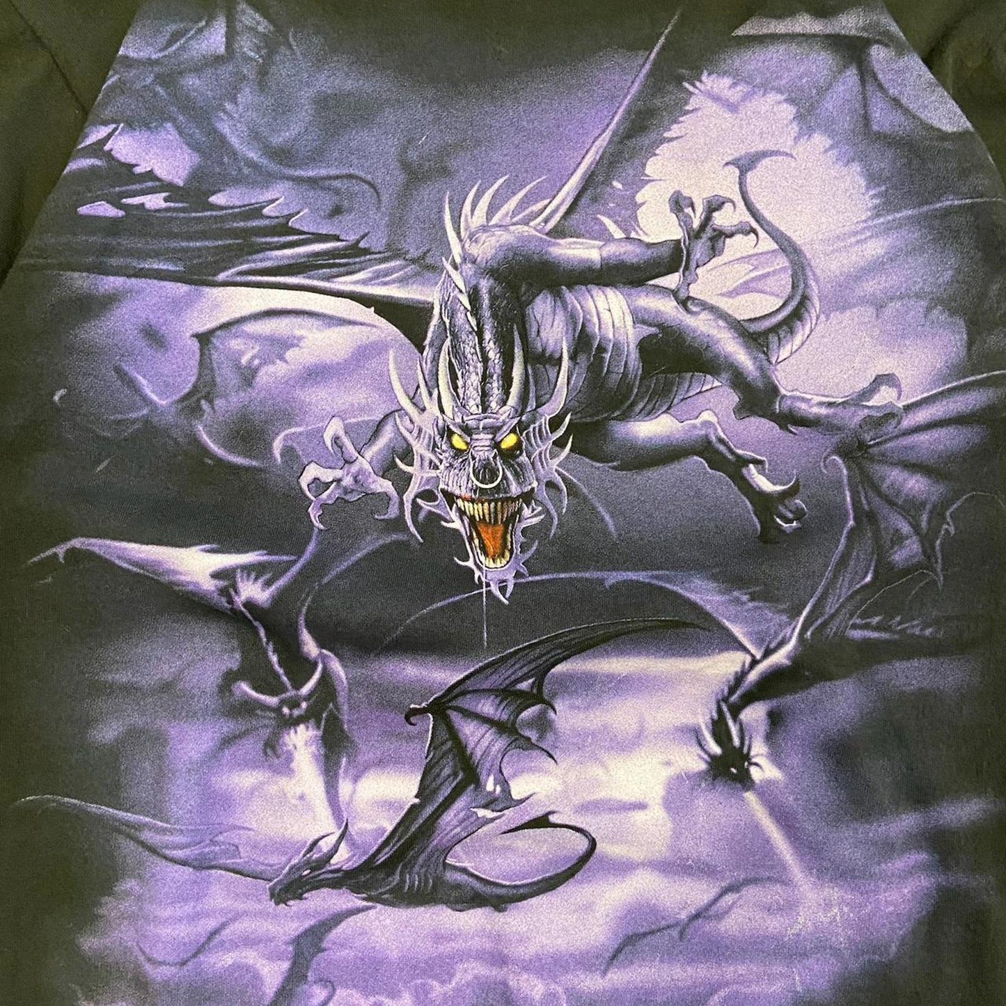2002 Liquid Blue Dragon AOP Tee - M