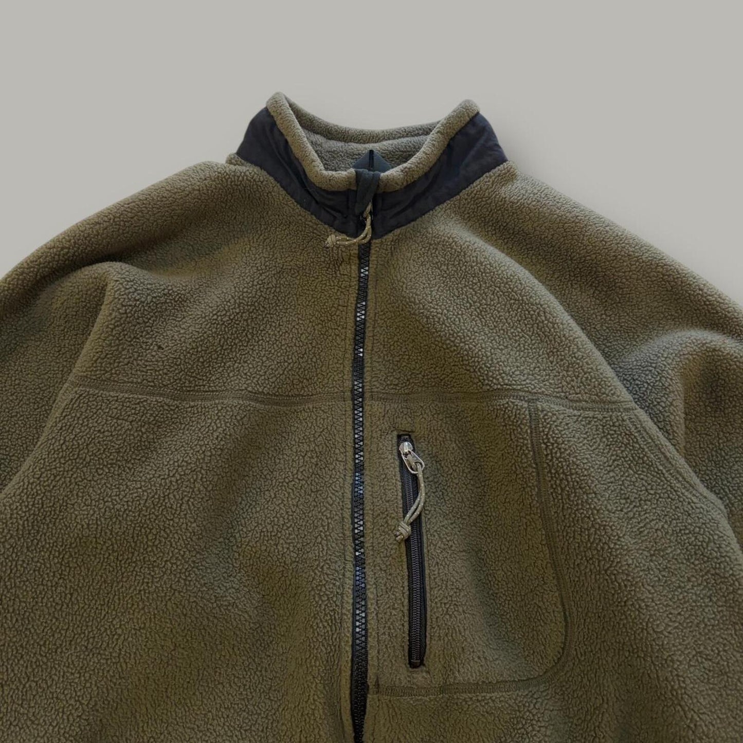 Vintage MEC olive Zip up fleece.- M