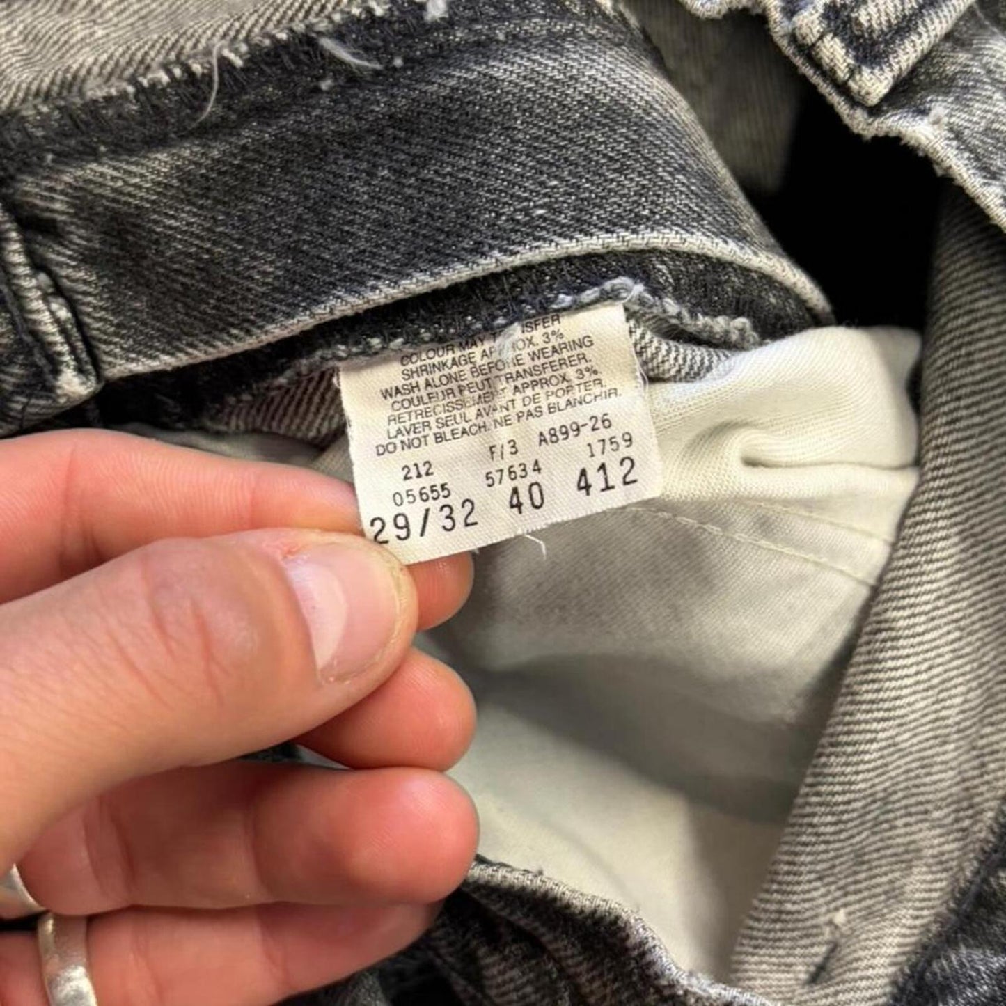 Vintage Faded Black Levi Orange Tabs - 29