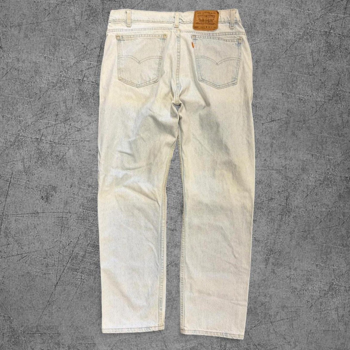 Vintage 1994 Faded Light Blue Levi 505 Orange Tab Jeans - 36