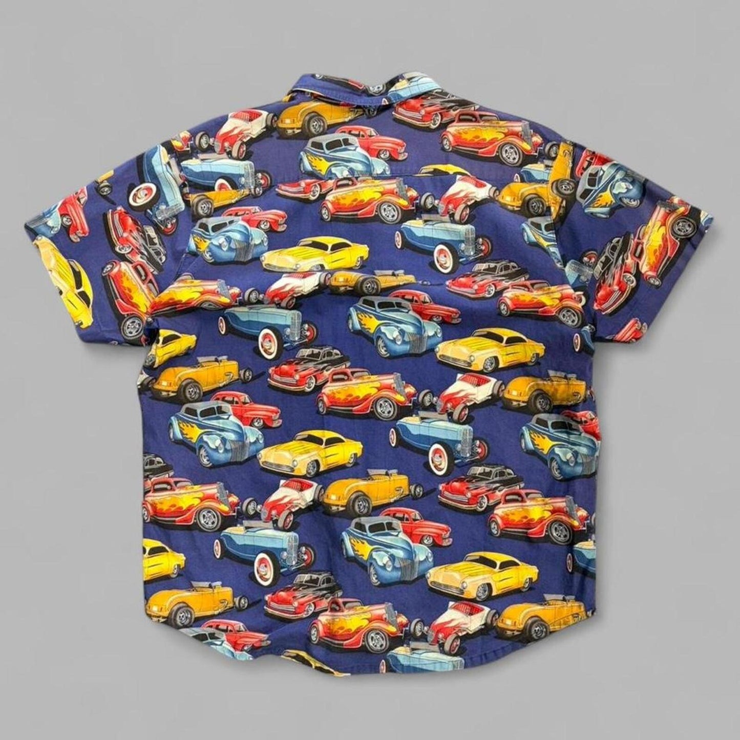 Vintage 90s Hot Rod AOP Button Up - XL