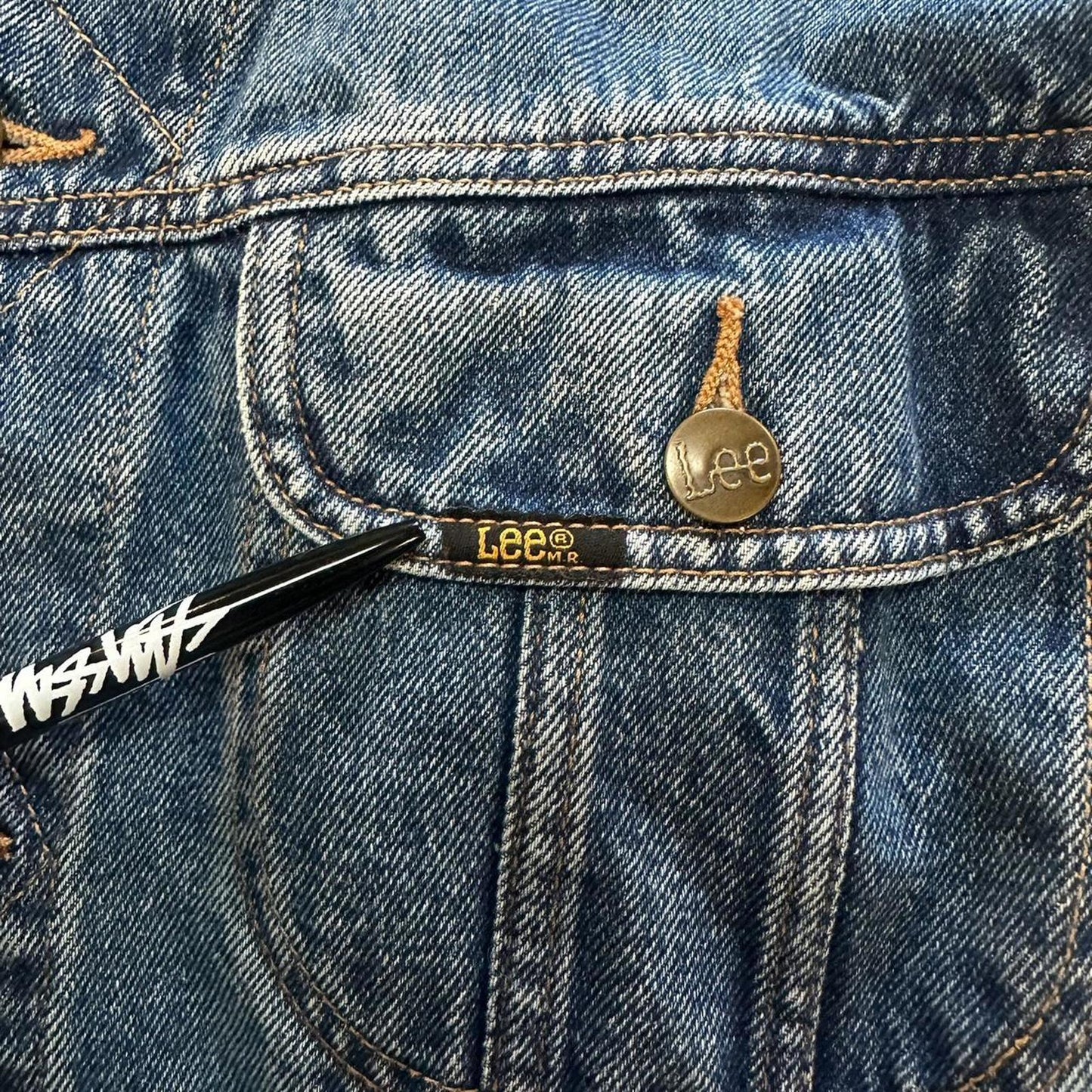 Vintage Lee Faded Denim Jacket - XL