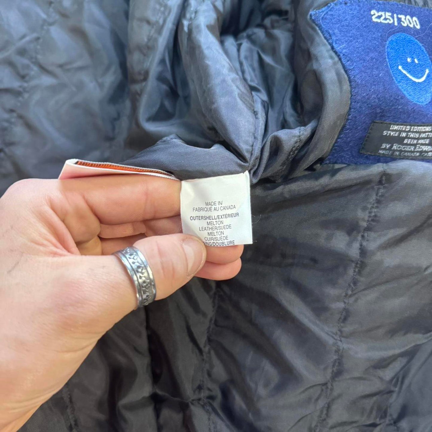 Vintage 90s NHL Labatt Blue Limited Edition Leather Coat - L