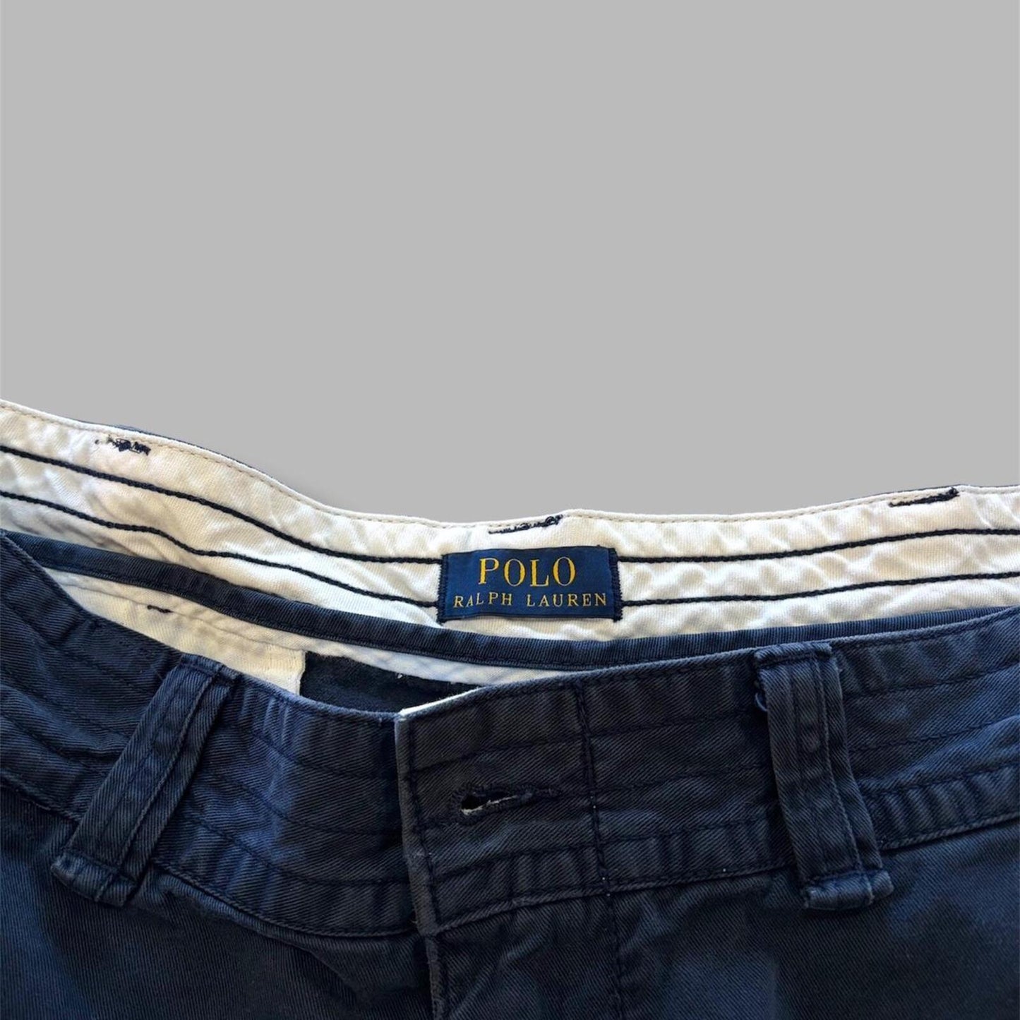 Navy Polo Ralph Lauren Cargo Shorts - 38
