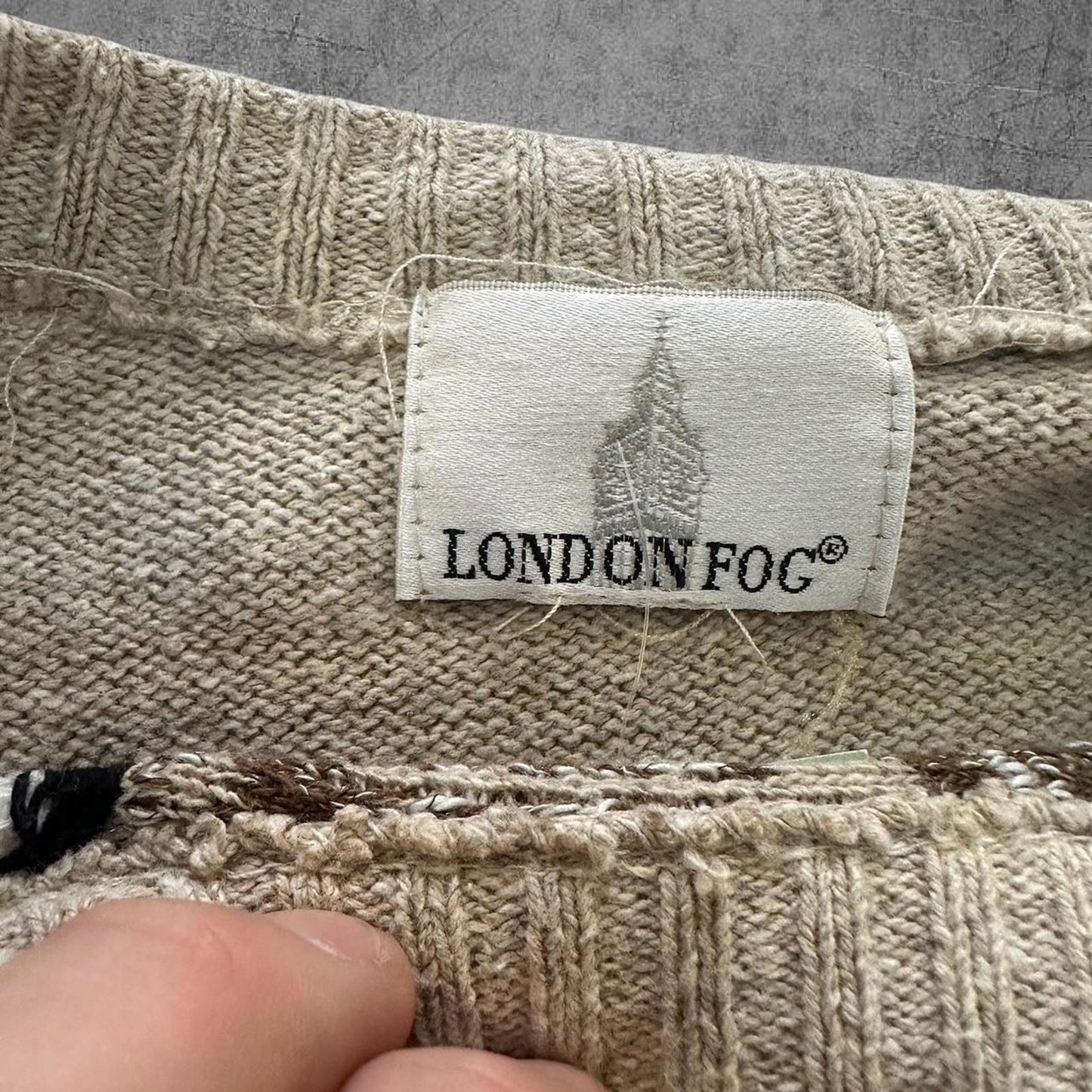 Vintage 90s London Fog 3D Knit - L