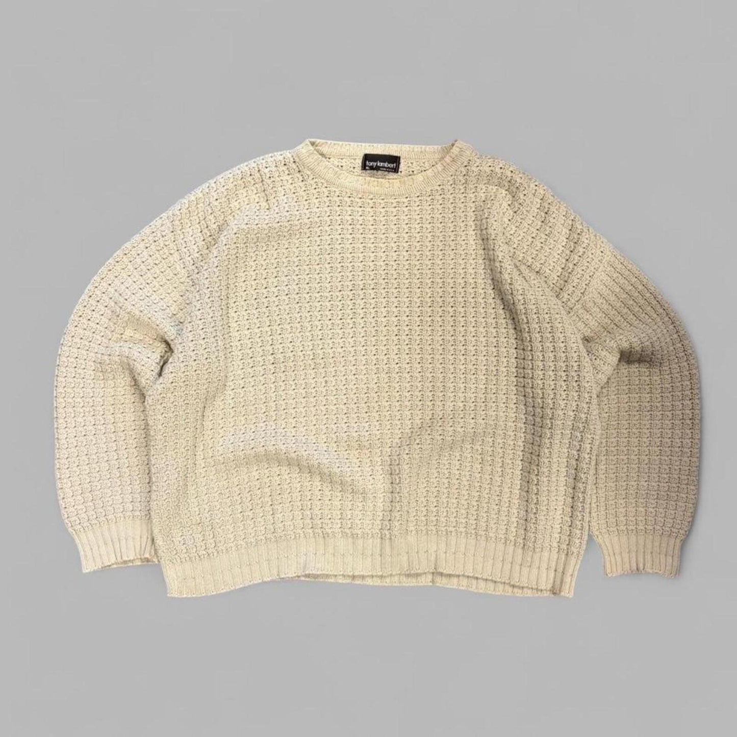 Vintage 90s Tony Lambert Waffle Knit - XL