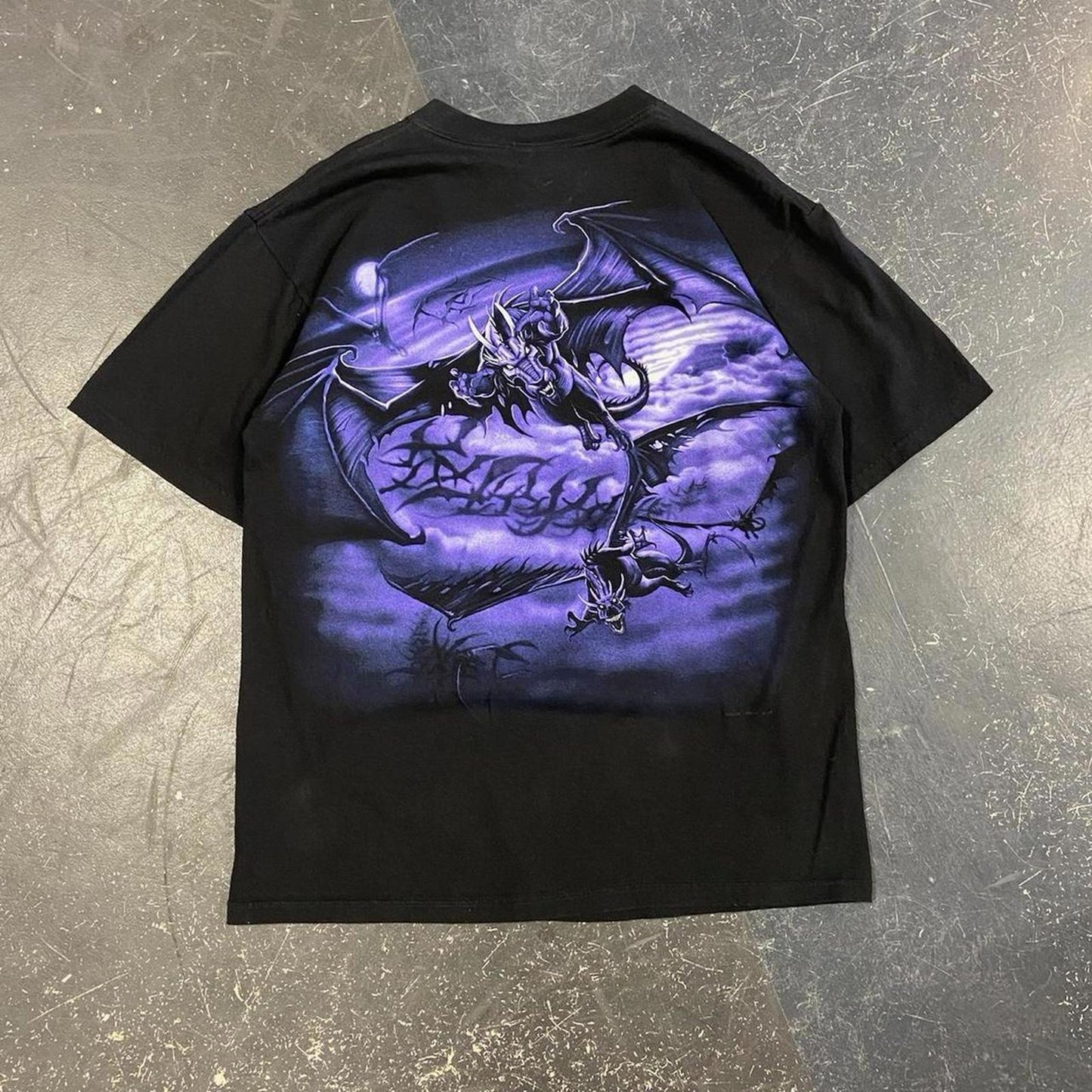 2002 Liquid Blue Dragon AOP Tee - M