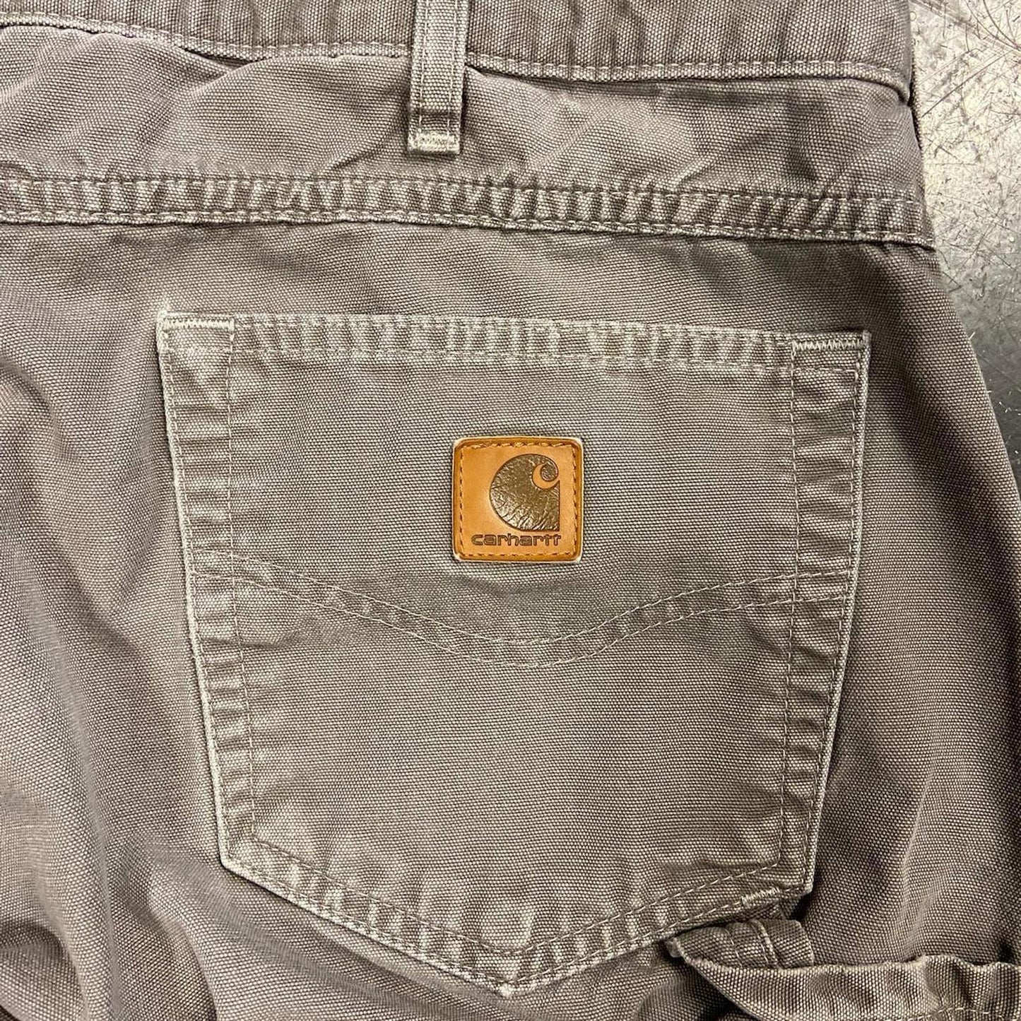 Grey Carhartt Loose Fit Work Pants - 38