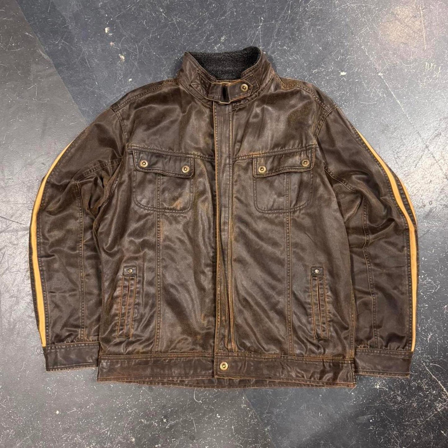 Y2K Point Zero Brown Jacket - XL