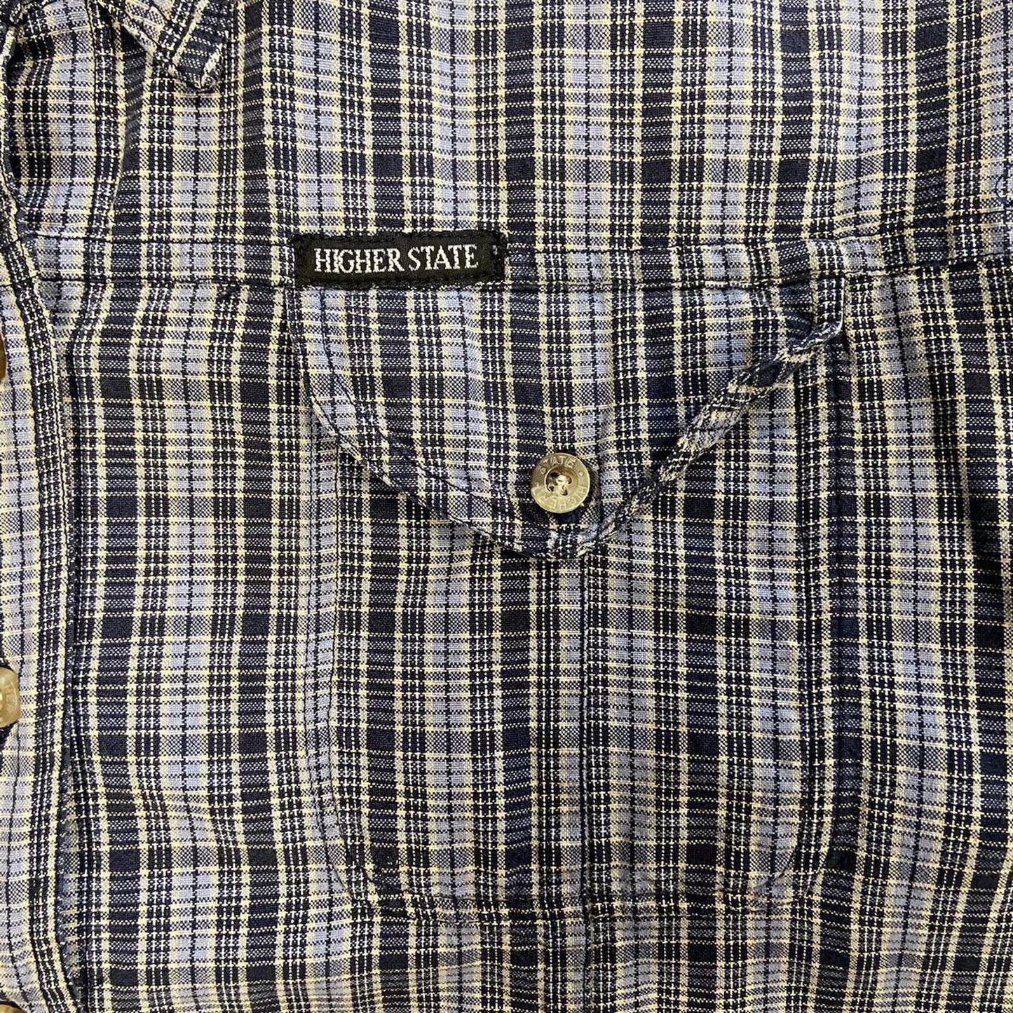 Vintage Higher State Boxy Plaid Button Up - M