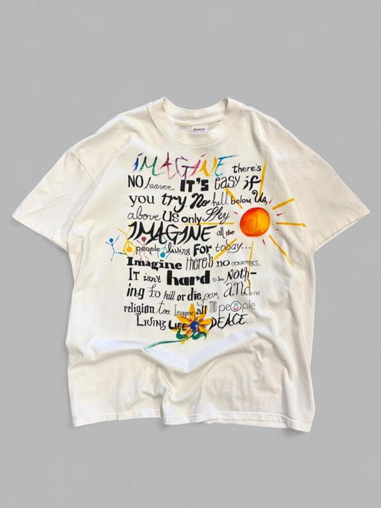 90s John Lennon Art Tee - XL