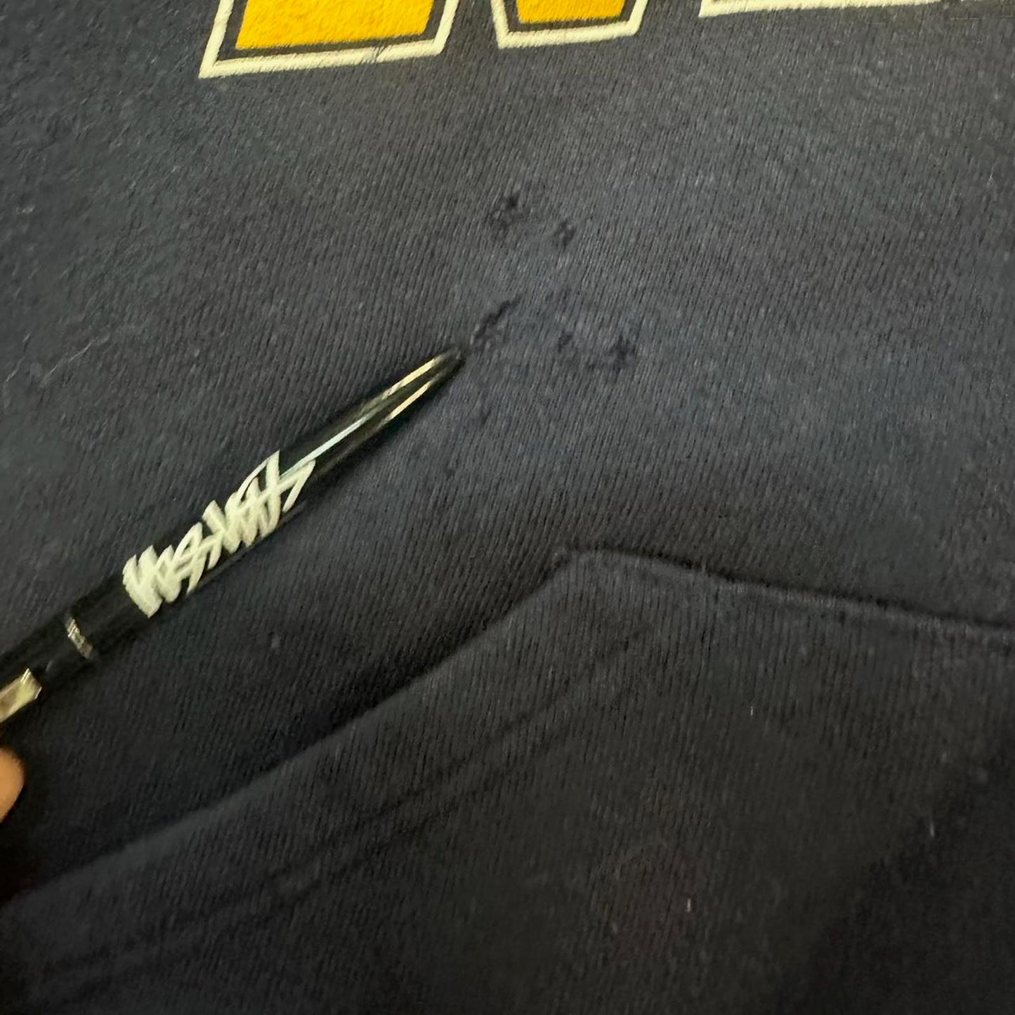 Vintage Navy Zip Up Hoodie - M