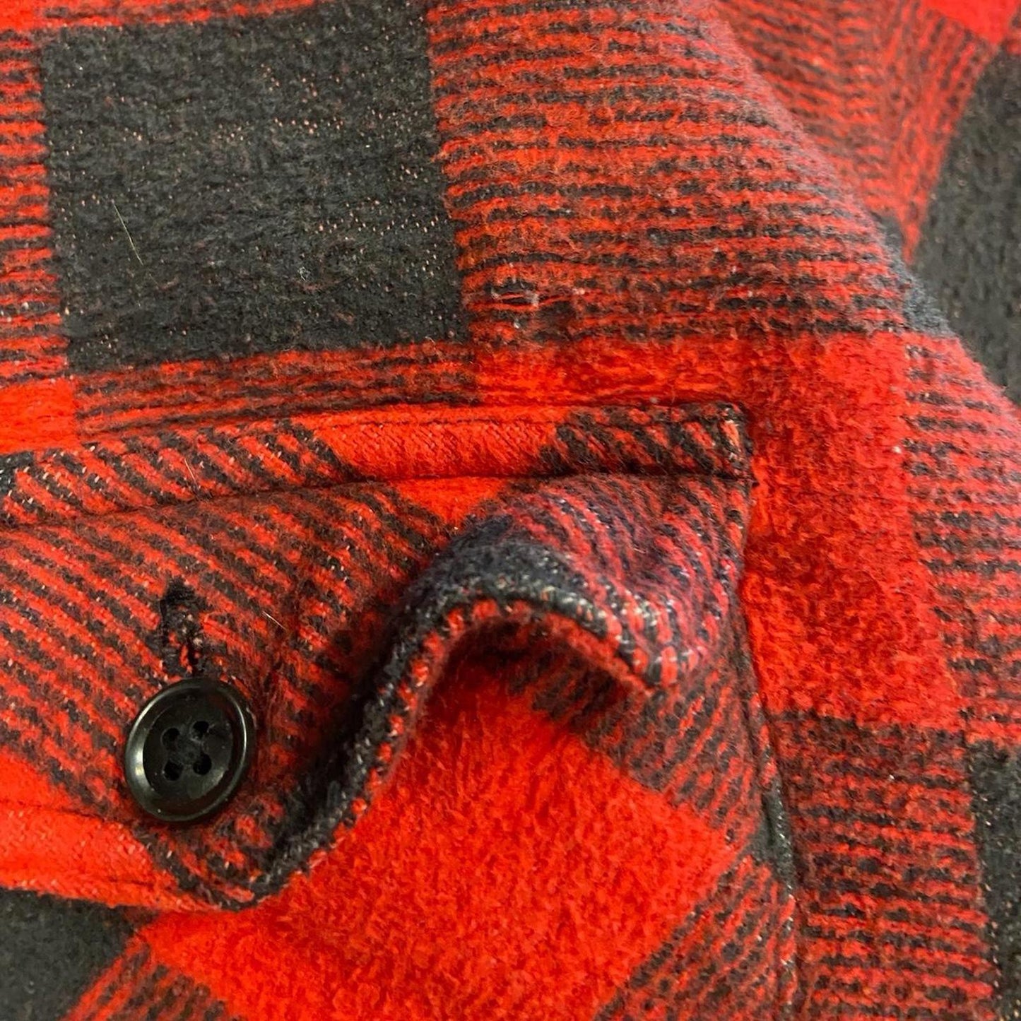 Vintage Red Plaid Button Up - XL