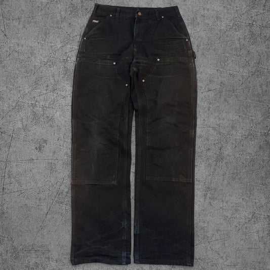 Vintage Faded Black Carhartt Double Knees - 31