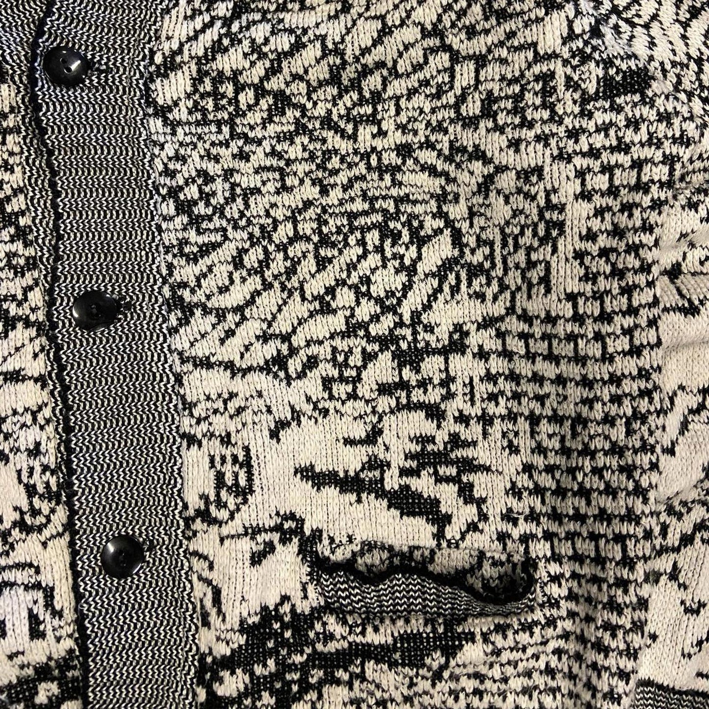 Vintage Sears Patterned Cardigan - L
